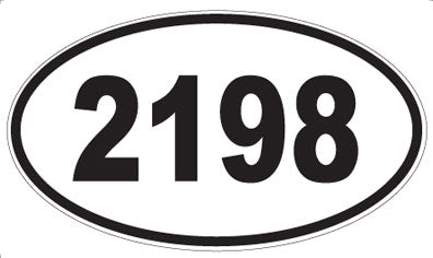 2198 - Oval Sticker