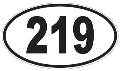 219 - Oval Sticker