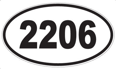 2206 - Oval Sticker