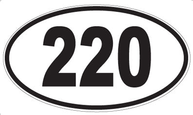 220 - Oval Sticker