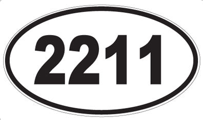 2211 - Oval Sticker