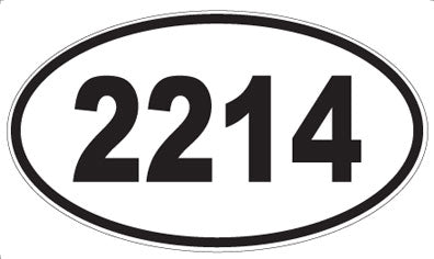 2214 - Oval Sticker