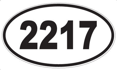 2217 - Oval Sticker