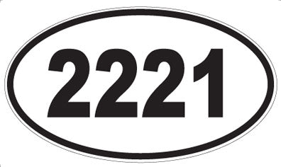 2221 - Oval Sticker