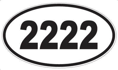 2222 - Oval Sticker