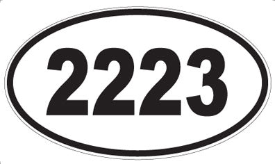2223 - Oval Sticker