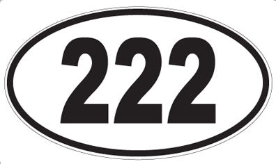222 - Oval Sticker
