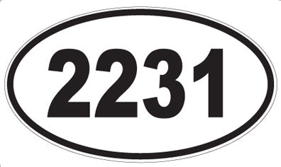 2231 - Oval Sticker