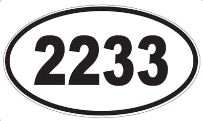 2233 - Oval Sticker
