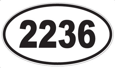 2236 - Oval Sticker
