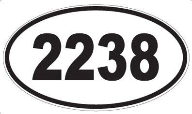 2238 - Oval Sticker