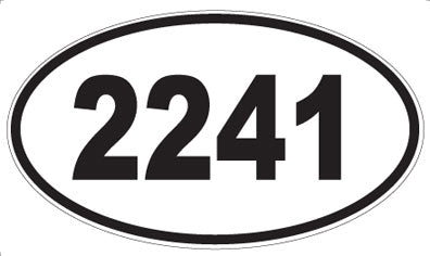 2241 - Oval Sticker