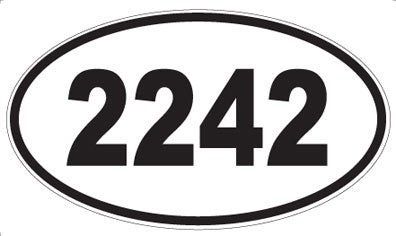 2242 - Oval Sticker