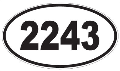 2243 - Oval Sticker