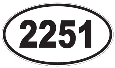 2251 - Oval Sticker