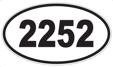2252 - Oval Sticker