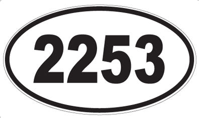 2253 - Oval Sticker