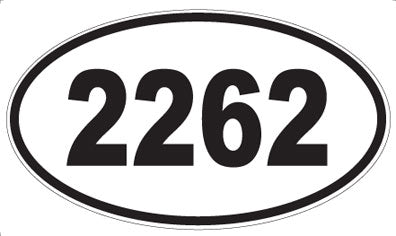 2262 - Oval Sticker