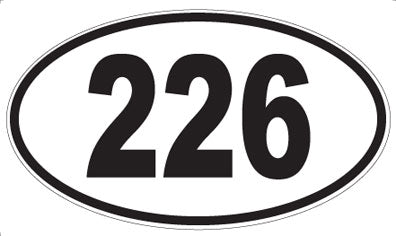 226 - Oval Sticker