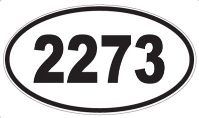 2273 - Oval Sticker