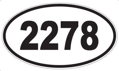 2278 - Oval Sticker