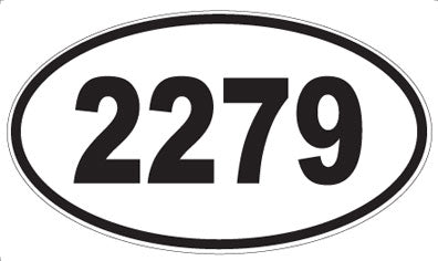 2279 - Oval Sticker