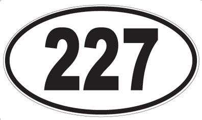 227 - Oval Sticker