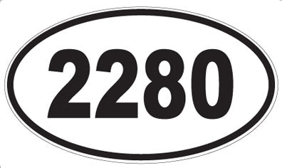 2280 - Oval Sticker