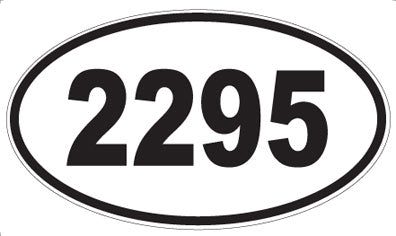 2295 - Oval Sticker
