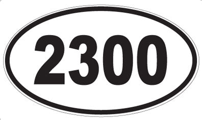2300 - Oval Sticker