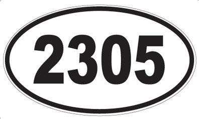 2305 - Oval Sticker