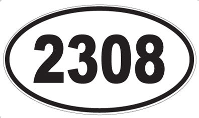 2308 - Oval Sticker