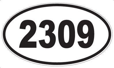 2309 - Oval Sticker