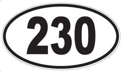 230 - Oval Sticker