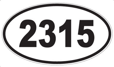 2315 - Oval Sticker