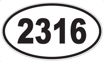 2316 - Oval Sticker