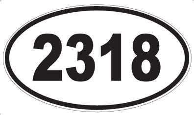 2318 - Oval Sticker