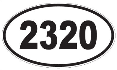 2320 - Oval Sticker