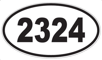 2324 - Oval Sticker