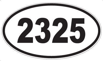 2325 - Oval Sticker
