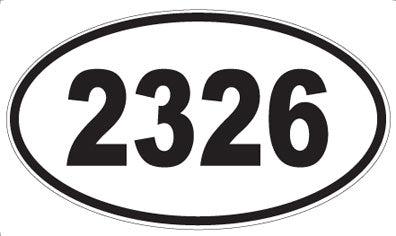 2326 - Oval Sticker