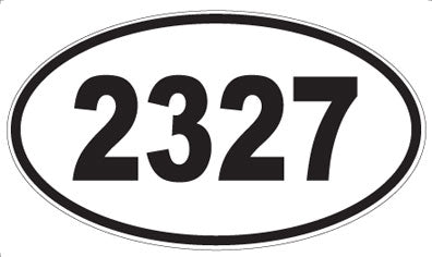 2327 - Oval Sticker