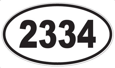 2334 - Oval Sticker