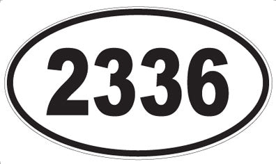 2336 - Oval Sticker
