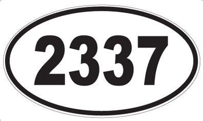 2337 - Oval Sticker