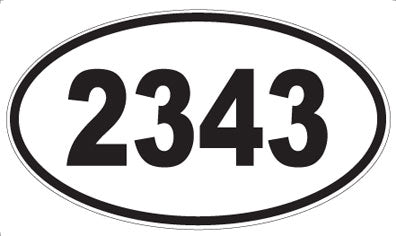 2343 - Oval Sticker