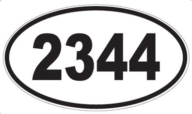 2344 - Oval Sticker