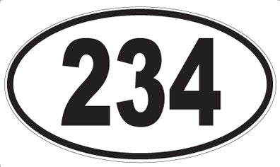 234 - Oval Sticker