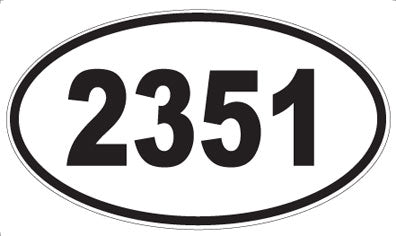 2351 - Oval Sticker