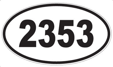 2353 - Oval Sticker